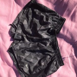 Black Geometric Nike Shorts
